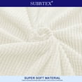 thumbnail image 5 of Subrtex Stretch 1-Piece Textured Grid Slipcover XL Sofa Cover, Off-white, 5 of 7