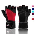 thumbnail image 1 of RIMSports Weight Lifting Gym Training Workout Gloves with Wrist Wrap Support, Red S, 1 of 5