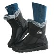 thumbnail image 3 of Water Mid Calf Winter Boots for Women with Warm Easy Side Zipper - Tread Cold Weather Outdoor Footwear, 3 of 9