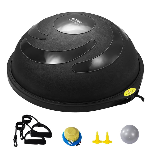 Entrenador de media pelota de ejercicio VEVOR de 26 pulgadas con bandas de resistencia