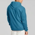 thumbnail image 4 of QHRMKOG Sweatshirts for Men Full-Zip Long Sleeve Big and Tall Hoodie Winter Light running Fleece Drawstring Oversize Sweatshirt Casual with Pocket Jacket Sky Blue 2XL-Large, 4 of 8
