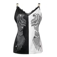 thumbnail image 5 of JINMGG Womens Tank Tops Plus Size Women's Chain Vest Summer Loose Casual Butterfly Print Unique V-neck Blouse Black S, 5 of 6
