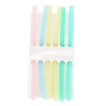 thumbnail image 2 of Sonew 6pcs Bébé Pailles en Silicone Coloré Doux Réutilisables Enfants à Boire des Pailles pour Boissons Pâte de Riz, Paille Réutilisable Douce, Paille en Silicone Réutilisable, 2 of 8