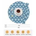 thumbnail image 6 of 13 Inch Round Placemats Set of 6, Blue Floral Non Slip Heat Insulation PP Table Mats, Spring Flowers Modern Abstract Art Farmhouse Washable Place Mats for Kitchen Dining Party Table Decor, 6 of 7