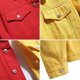thumbnail image 3 of Chaqueta de mezclilla para hombre Slim Fit Casual Chaqueta de mezclilla con paneles de dos tonos Petmoko A114, 3 of 4