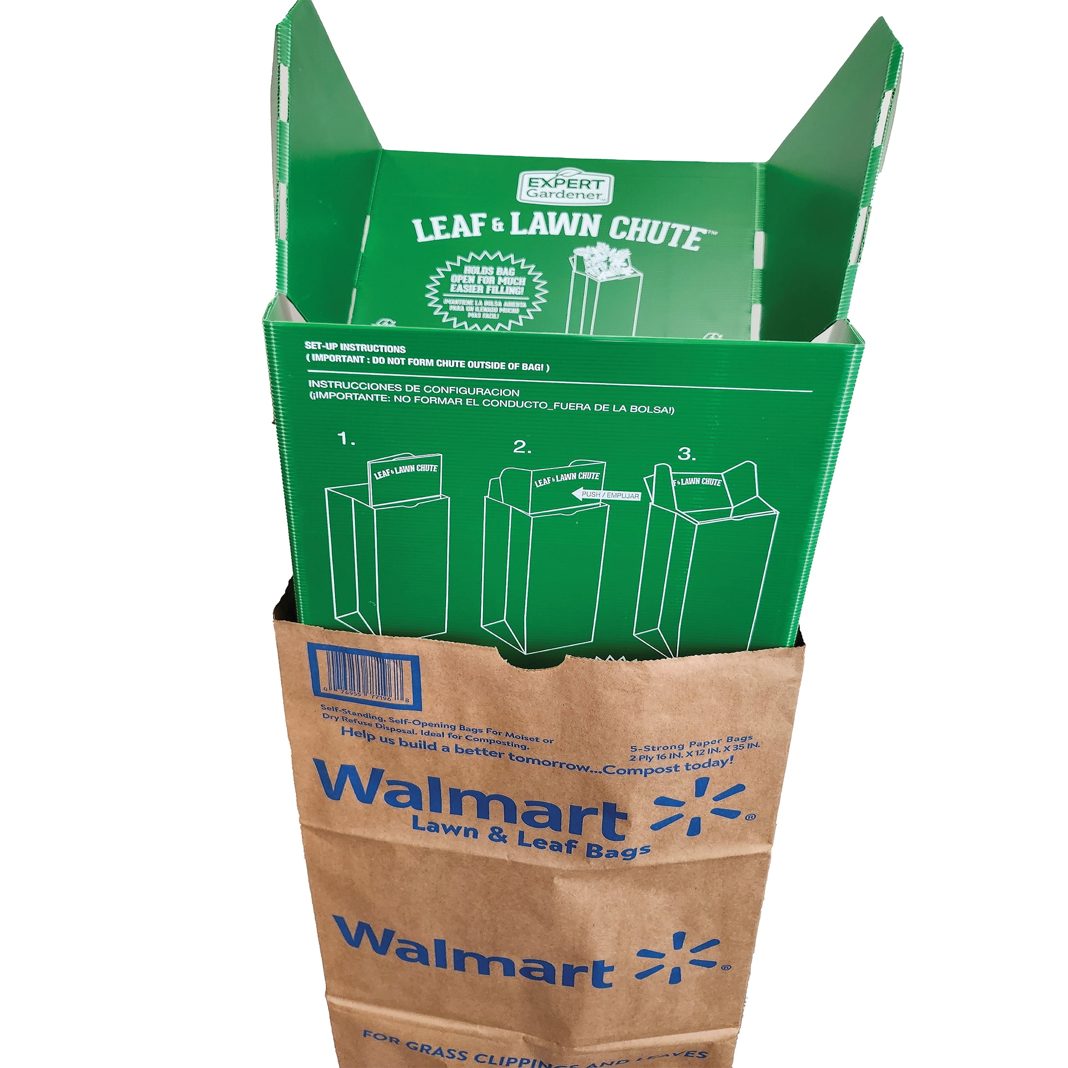 Expert Gardener 30 Gallon Lawn & Leaf Bag Chute for Yard Waste