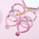 thumbnail image 1 of Juego de pulseras de cuentas de colores hechas a mano con colgante de flor de nube de amor, pulsera de joyería para niños, 1 of 6