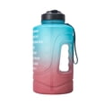 thumbnail image 3 of Billuyoard Botella de agua de gran capacidad de 2,2 l con tapa de rebote, recordatorio de escala de tiempo, taza esmerilada a prueba de fugas para deportes Teteras rosa verde Billuyoard HA006334-02, 3 of 6