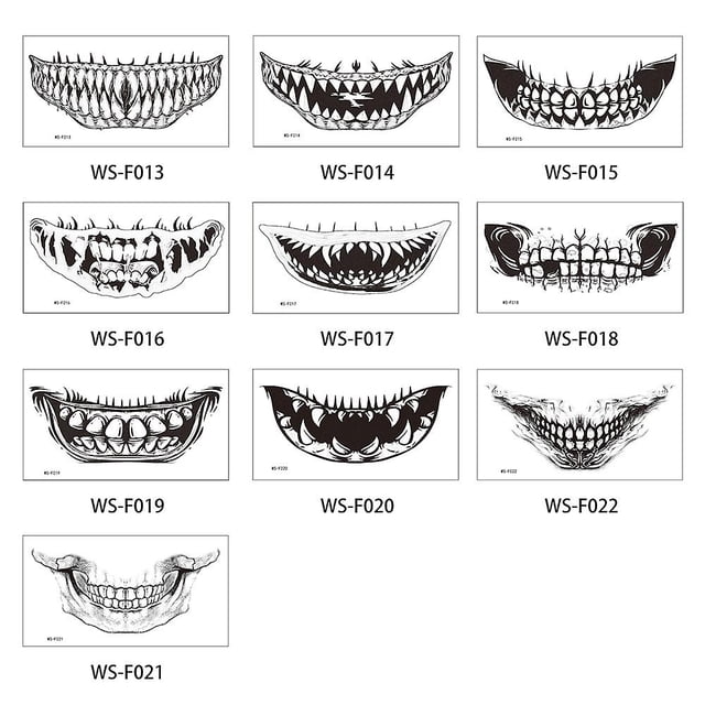 Etiquetas engomadas decorativas del tatuaje de Halloween Banban ZefeiWu 8390613099617
