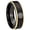 Black And Gold Step Edge, variant on Fire Department Concave Black Tungsten Men Ring 10MM