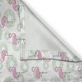 thumbnail image 3 of Ambesonne Flamingo Kitchen Curtains, Donuts Hawaii Animals, 55"x39", Pink Mint Green Beige, 3 of 3