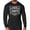 Silver On Black, variant on Gymish No Limits Lightweight Long Sleeve Hooded T-shirt for Men