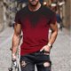 thumbnail image 2 of Camisetas de Manga Larga para Hombres Imprimir Fallow Cuello Redondo Camiseta, Moda Casual Manga Corta Mezcla de Algodón/Lino, 2 of 9