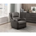 thumbnail image 2 of Lexicon Durant Faux Leather Glider Manual Recliner in Gray, 2 of 9