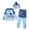 Dark Blue, variant on Boys Swim Set Two Piece Long Sleeve Upf 50 Plus Sun Rash Guard and High Waist Trunks Shark Print Including Swim Cap for Kids Beach Pool Blue 6 Years-7 Years