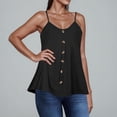 thumbnail image 2 of ameIAEA Spaghetti Strap Tops for Women Summer Sleeveless Loose Tank Tops Solid Color Button Shirts, 2 of 6