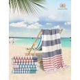 thumbnail image 3 of Casa Platino Toallas de Playa Hammam Paquete de 6, Toallas de Playa de Algodón Extra Grandes de Secado Rápido para Adultos, Toallas Ligeras sin Arena para Picnics - Vieja Gloria, 3 of 5