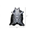 thumbnail image 5 of Stenciled Reverse Zebra Brazilian Cowhide Rug, 5 of 5