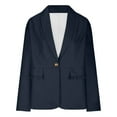 thumbnail image 6 of jjayotai Womens Coat Tops Clearance Womens Blazer Business Solid Lightweight Long Sleeve Lapel Button Coats Work Plus Size Casual Loose Suit Jackets With Pockets, 6 of 6