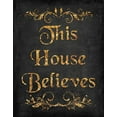 thumbnail image 2 of Harbick, N. 15x18 Gold Ornate Wood Framed with Double Matting Museum Art Print Titled - This House Believes IV, 2 of 4