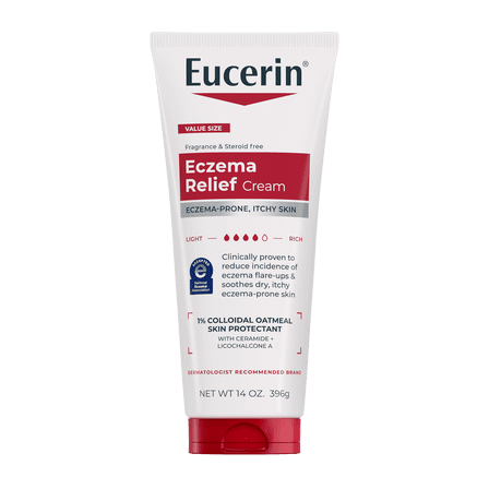 Eucerin Eczema Relief Body Cream, Fragrance Free, 14 oz Tube