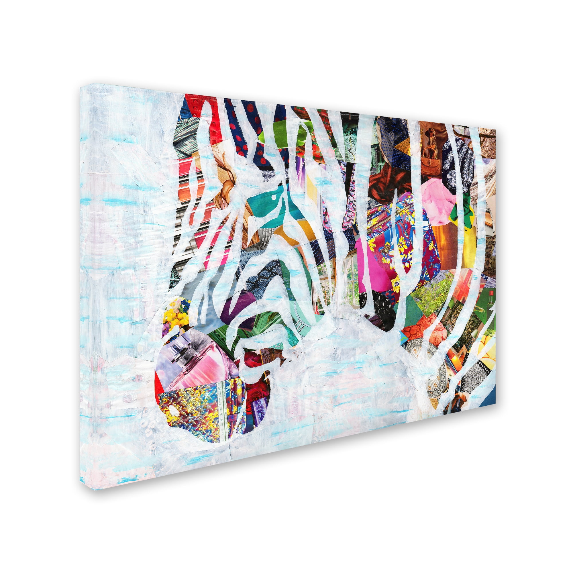 Trademark Fine Art 'Zebra' Canvas Art by Artpoptart