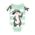 thumbnail image 5 of Balery Cute Raccoon Pattern Baby Climbing Clothes Infant Bodysuit Cute Infant Bodysuit Baby Romper-9M, 5 of 7