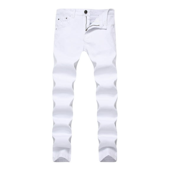 qolati Mens Jeans Classic Cut Straight Fit Denim Pants Casual Fall Cotton Stretch Hip Hop Work Trousers Jeans Pant