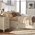 thumbnail image 3 of Bowery Hill Modern Engineered Wood 3 Drawer Nightstand in White, 3 of 4