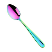 Colorful Mini Stainless Steel Spoons | Small Teaspoons & Stirring Spoons | Dessert & Snack Utensils | Dishwasher Safe | 6-Piece Set for Family Use