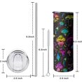 thumbnail image 2 of 20 oz Mushroom Tumbler with Handle Lid and Straw, Mushroom Coffee Tumbler Mug Cup Watter Botter,Mushroom Lovers Gifts for Women,Mushroom Stuff/Accessories, 2 of 6