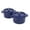 Blue, variant on Mini Cocotte 8 oz Mini Dutch Oven 0.25 qt. Cast Iron Garlic Roaster for Oven Garlic Confit Pot Ramekins with Lids Oven Safe Set of 2, Black