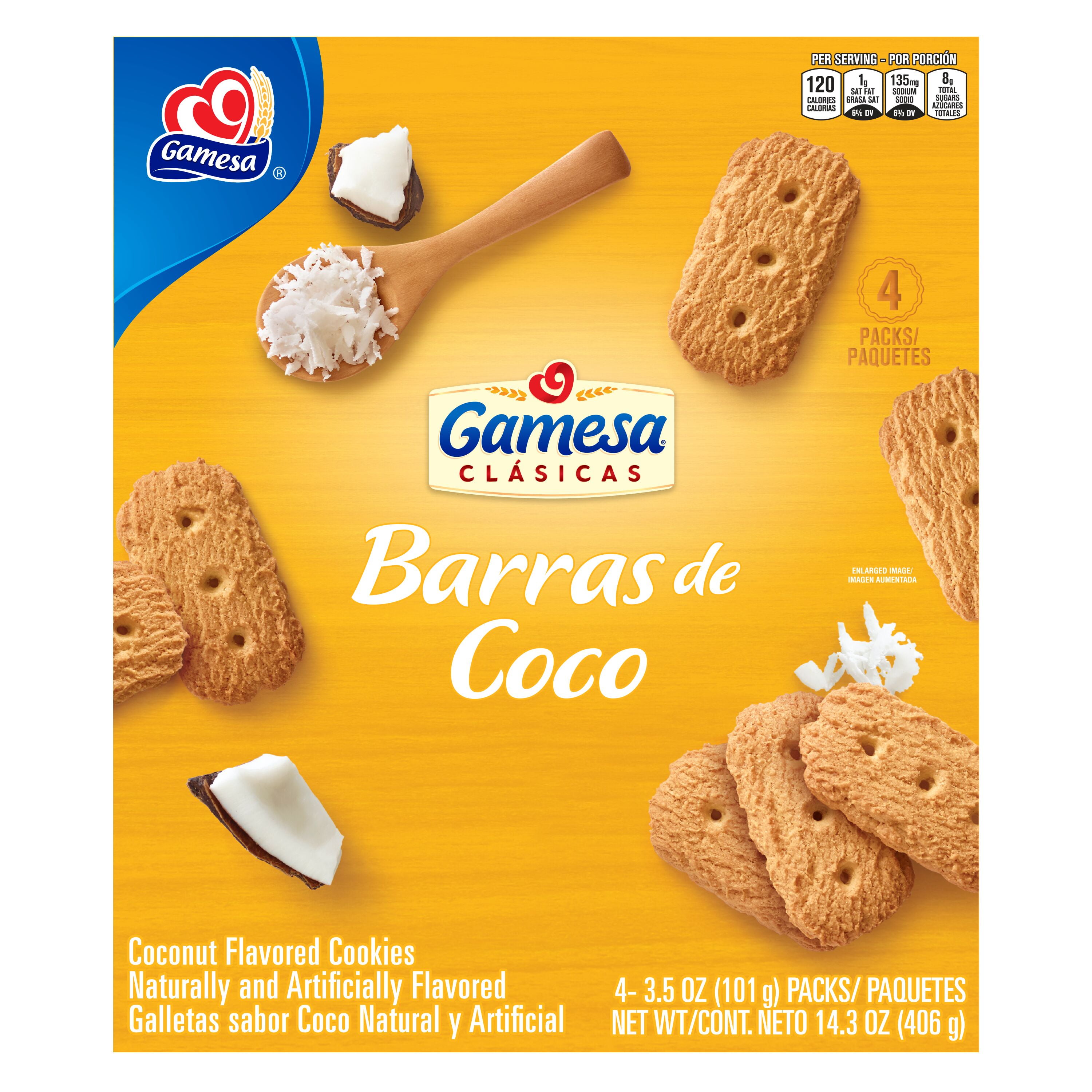 Gamesa Barras De Coco Coconut Cookies, 14.3 oz Box