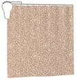 thumbnail image 2 of Sigee Beige Sparkling Glitter for Waterproof Fabric Shower Curtain 72" W x 72" H for Bathroom Shower Curtain, 2 of 5