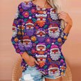 thumbnail image 4 of Jamicy Chandails en Molleton Col Rond Cadeau de Noël Chandail en Molleton de Noël Mignon Imprimé de Vacances Manches Longues Col Rond Pull 2024 Pulls de Noël, 4 of 7