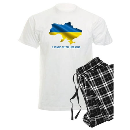 

CafePress - I Stand With Ukraine Flag Ukrainian Pride Pajamas - Men s Light Pajamas