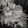 thumbnail image 4 of Serie de flores plateadas para bodas, hojas, material para escenario, fiesta, hilera de flores artificiales, tema navideño, arreglo floral, decoración del hogar, 4 of 5