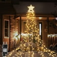 thumbnail image 7 of 12ft Christmas Tree Decor Star Fairy String Light Waterfall Garden Light 8 Modes, 7 of 7