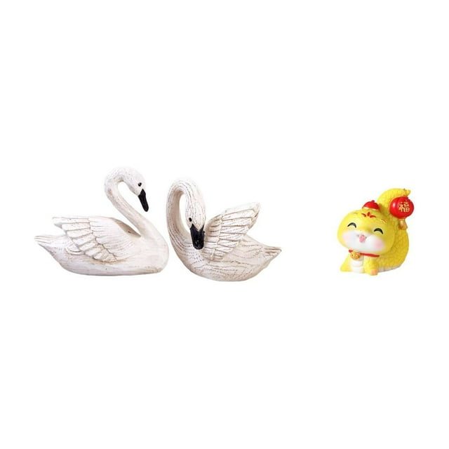 Figuras de cisne de resina, estatuas ornamentales, esculturas, centros de mesa, estatuas decorativas de serpientes, material de resina, creativas y re