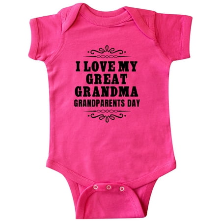 

Inktastic Grandparents Day I Love My Great Grandma Gift Baby Boy or Baby Girl Bodysuit