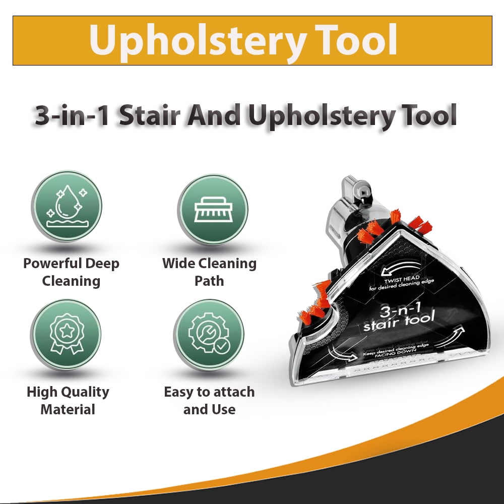 Replacement Part For Bissell 5207F, 5207A, 7786A, 5207N SpotClean & Little Green Vacuum Flexible Hose with 3-in-1 Stair Upholstery Tool