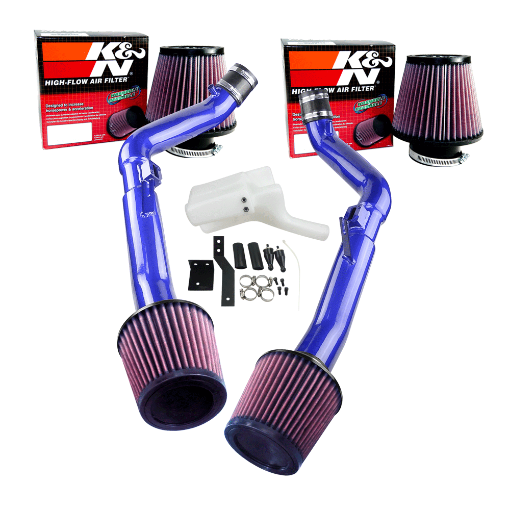For 0813 Infiniti G37 2dr/4dr 3.7L V6 CPT Cold Air Intake (Blue) + K&N