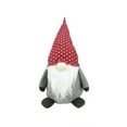 thumbnail image 2 of 16" Red and Grey "Stanley" Sitting Chubby Santa Gnome Table Top Christmas Figure, 2 of 2