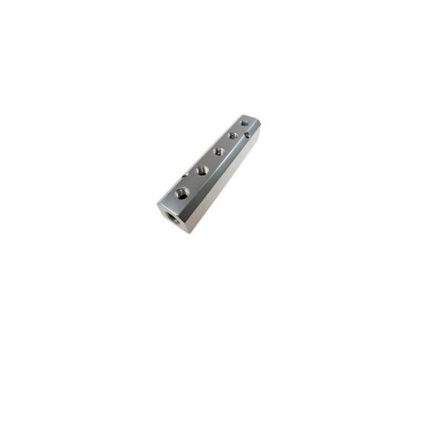 Coilhose Pneumatics 3054 High Flow Manifold, 1/2-Inch FPT Supply Port, Five 1/4-Inch FPT Output Ports