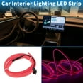 thumbnail image 3 of Cuerda de luz LED EL de 1m Unique Bargains, tira de luz de neón flexible para iluminación interior de automóviles, encendedor de cigarrillos (12v) rosa, 3 of 7