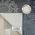 thumbnail image 4 of World Rug Gallery Modern Floral Swirl Design Non-Slip (Non-skid) Area Rug - Gray 20" x 30", 4 of 5