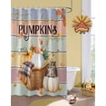 thumbnail image 2 of Owl Pumpkin Shower Curtain Set ，Waterproof Fabric Shower Curtains Fall Maple Leaf Shower Curtains for Bathroom,Bathroom Decor 60"x72", 2 of 7