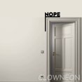 thumbnail image 3 of Glowneon Nope Sign For Above Door Trim, Modern Door Corner Metal Sign, 3 of 5