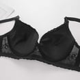 thumbnail image 6 of MIUOWANP Women's Push-Up Wire-Free V-Shaped Embroidered Lace Breathable Full Cup Bra with Back Closure Sexy and Comfortable Design,Black 46, 6 of 8