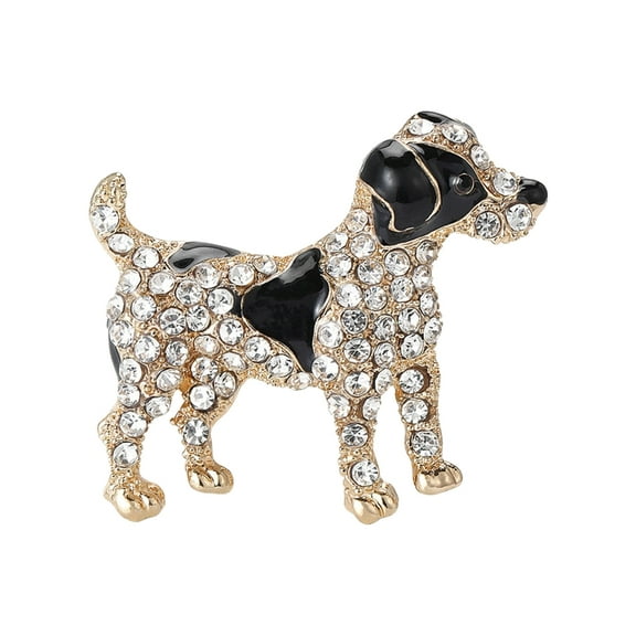 AOOOWER Dog Brooch Pin Sparkling Lapel Pin Alloy Texture Suitable for Stylish Backpack